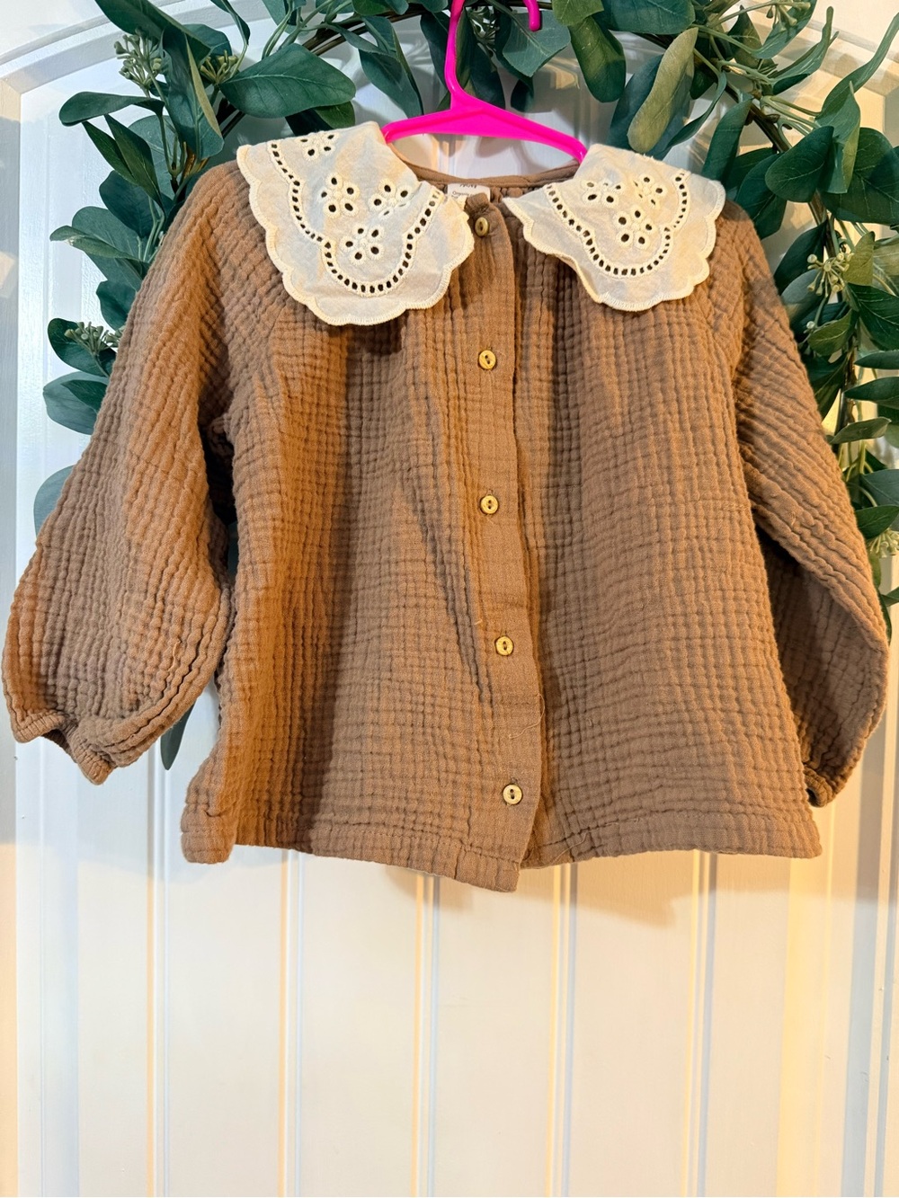 💫4/$25 • H&M Cotton Muslin Collared Long Sleeve Blouse